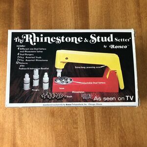 VINTAGE 1974 Ronco The Rhinestone & Stud Setter Bedazzler With Box & Accessories